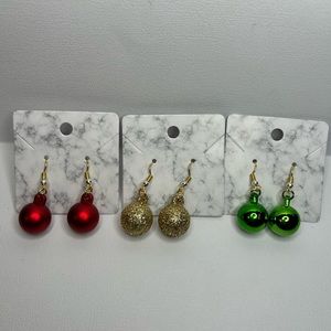 Hand-crafted Christmas Ball Earrings